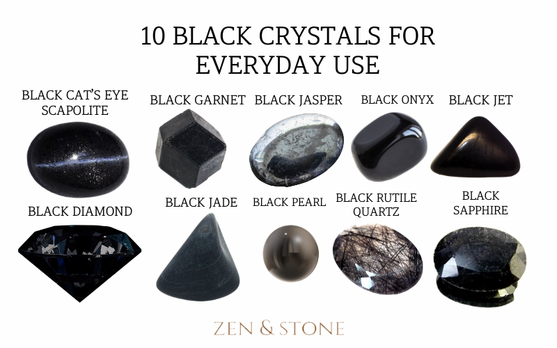 10 Black Crystals For Everyday Use 