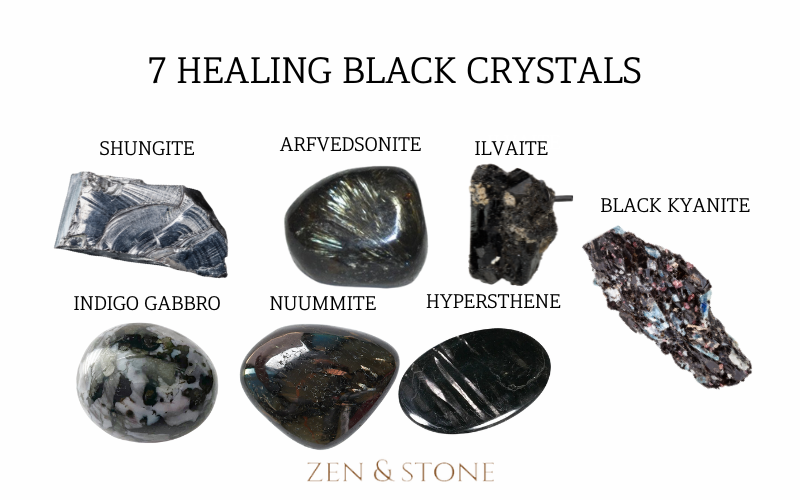 7 Healing Black Crystals 