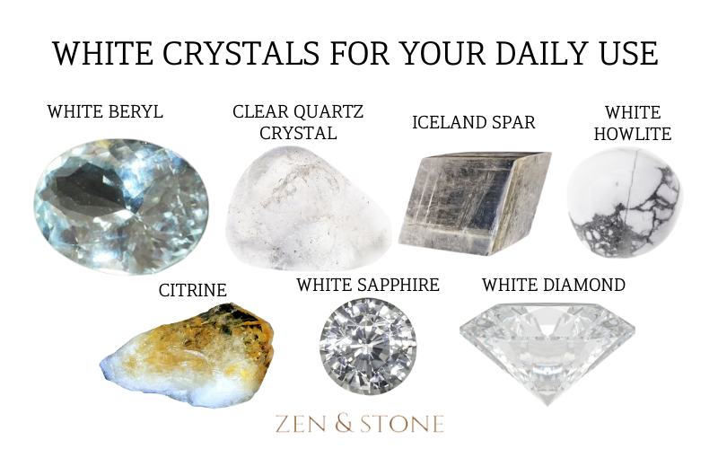 Top White Healing Crystals, White healing crystals for daily use