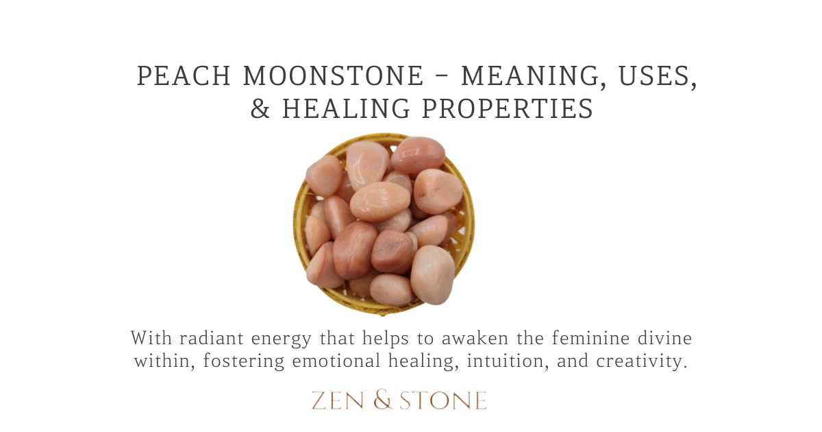 Peach Moonstone Meaning, Peach Moonstone Tumbled Stone