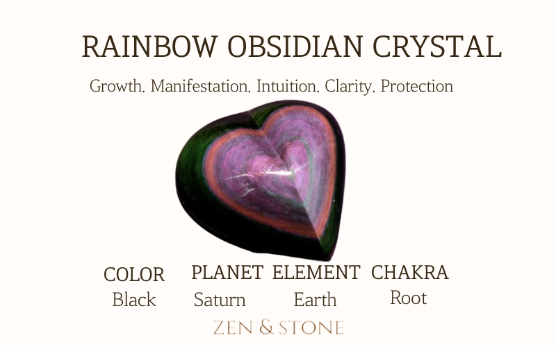 Rainbow Obsidian crystal