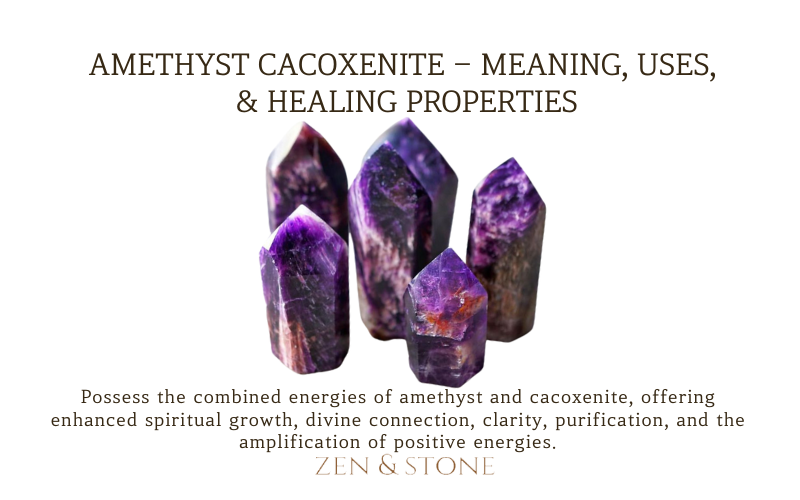 Amethyst Cacoxenite Tumble Gemstone, Amethyst Cacoxenite Stone, Amethyst Cacoxenite Meaning