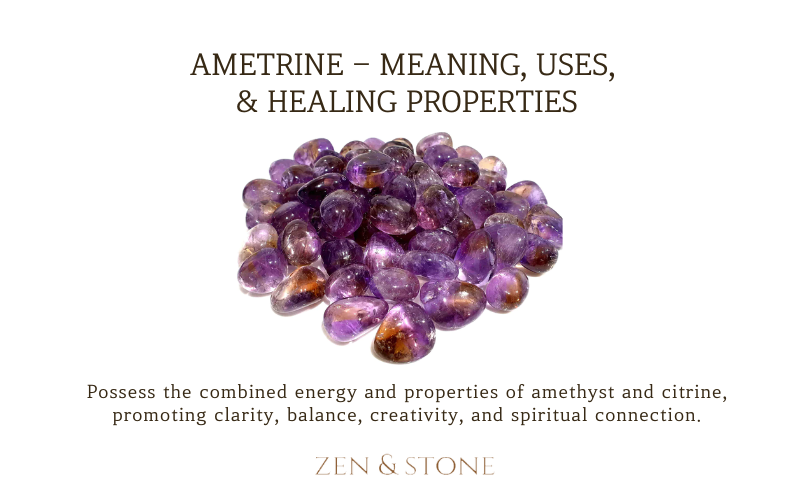 Ametrine Tumble Gemstone, Ametrine Stone, Ametrine Meaning