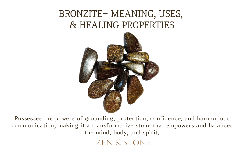 Bronzite Tumble Gemstone, Bronzite Stone, Bronzite Meaning