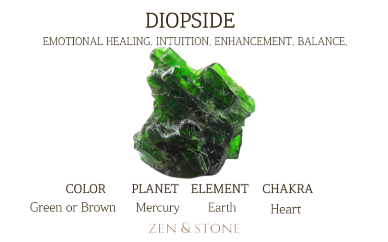 Diopside Meaning, Uses, & Healing Properties