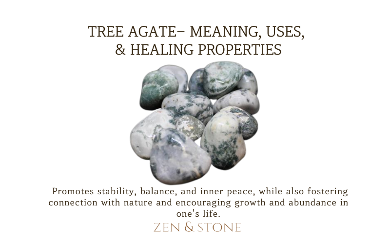 Tree Agate Tumble Gemstone, Tree Agate, Tree Agate Meaning