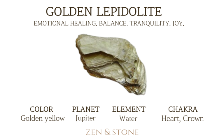 Golden Lepidolite, Golden Lepidolite Healing Properties, Golden Lepidolite Uses