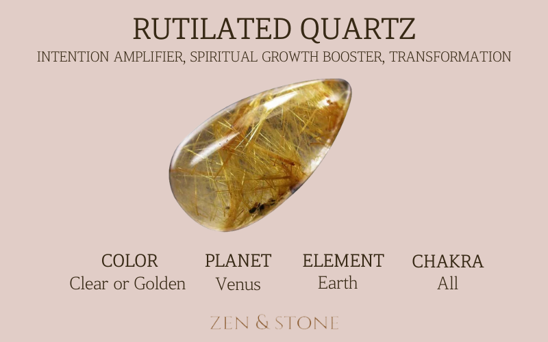 Rutilated Quartz – Meaning, Uses, & Healing Properties