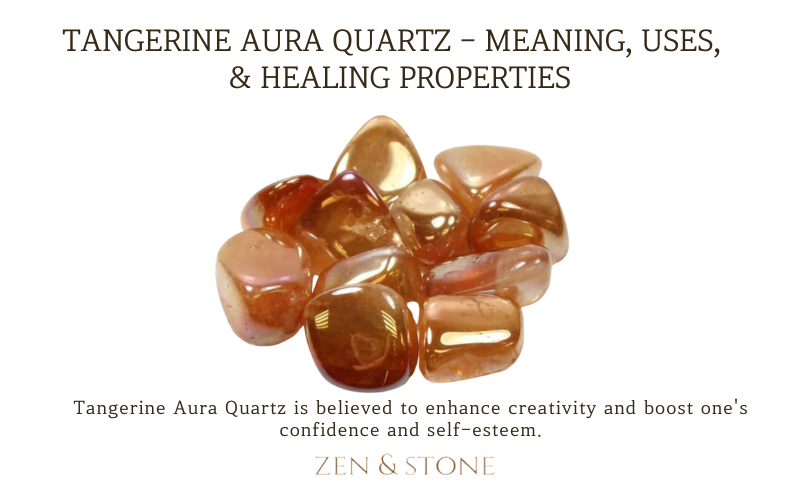 Tangerine Aura Quartz - Meaning, Uses, & Healing Properties