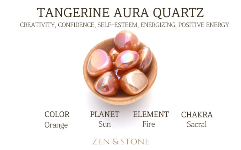 Tangerine Aura Quartz, Tangerine Aura Quartz Healing Properties, Tangerine Aura Quartz Uses