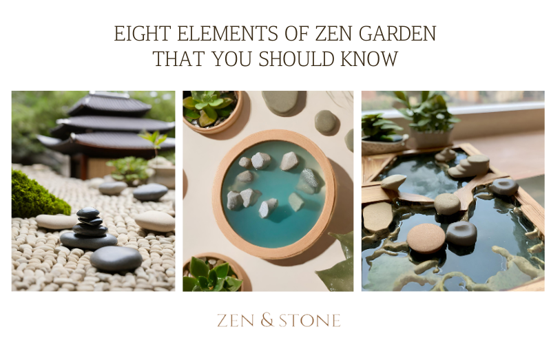 Eight elements of Zen garden, Components of Zen garden design, Exploring Zen garden features, Key elements in Zen gardens