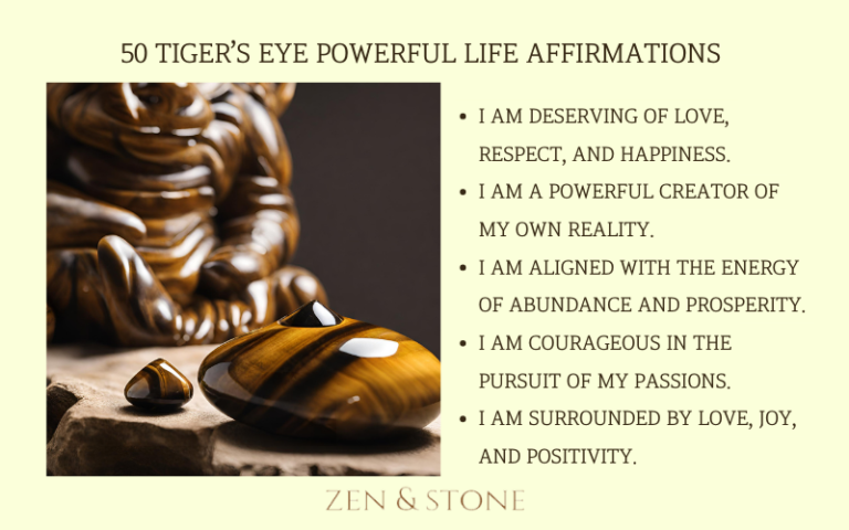 Tiger's Eye affirmations, Crystal affirmations, Empowering affirmations, Positive mindset, Self-confidence boost Tiger's Eye manifestation